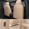 imageCAR PASS 3D Foam PU Leather Car Seat Covers Universal Seat Covers Front 2 for Trucks SUV Sedan Automotive Seat Covers Armrest Airbag Compatible Waterproof Comfortable Faux Nappa Leather Black Redall beige