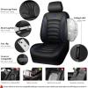 imageCAR PASS 3D Foam PU Leather Car Seat Covers Universal Seat Covers Front 2 for Trucks SUV Sedan Automotive Seat Covers Armrest Airbag Compatible Waterproof Comfortable Faux Nappa Leather Black Redblack blue