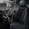 imageCAR PASS 3D Foam PU Leather Car Seat Covers Universal Seat Covers Front 2 for Trucks SUV Sedan Automotive Seat Covers Armrest Airbag Compatible Waterproof Comfortable Faux Nappa Leather Black RedBlack Gray Mesh