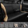 imageCAR PASS Jelly Leather Car Seat Covers Full SetWaterproof Automotive Seat Covers for Cars SUV Sedan TruckAirbag CompatibleSporty Universal Fit for Cute Women Girl Black and RedBlack Beige