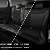 imageCAR PASS Jelly Leather Car Seat Covers Full SetWaterproof Automotive Seat Covers for Cars SUV Sedan TruckAirbag CompatibleSporty Universal Fit for Cute Women Girl Black and RedBlack Rear