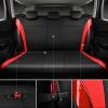imageCAR PASS Jelly Leather Car Seat Covers Full SetWaterproof Automotive Seat Covers for Cars SUV Sedan TruckAirbag CompatibleSporty Universal Fit for Cute Women Girl Black and RedBlack and Red