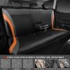 imageCAR PASS Jelly Leather Car Seat Covers Full SetWaterproof Automotive Seat Covers for Cars SUV Sedan TruckAirbag CompatibleSporty Universal Fit for Cute Women Girl Black and RedBlack Orange Set