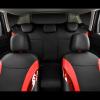 imageCAR PASS Jelly Leather Car Seat Covers Full SetWaterproof Automotive Seat Covers for Cars SUV Sedan TruckAirbag CompatibleSporty Universal Fit for Cute Women Girl Black and RedBlack and Red