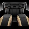imageCAR PASS Jelly Leather Car Seat Covers Full SetWaterproof Automotive Seat Covers for Cars SUV Sedan TruckAirbag CompatibleSporty Universal Fit for Cute Women Girl Black and RedBlack Beige