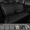 imageCAR PASS Jelly Leather Car Seat Covers Full SetWaterproof Automotive Seat Covers for Cars SUV Sedan TruckAirbag CompatibleSporty Universal Fit for Cute Women Girl Black and RedBlack Set