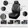 imageCAR PASS Jelly Leather Car Seat Covers Full SetWaterproof Automotive Seat Covers for Cars SUV Sedan TruckAirbag CompatibleSporty Universal Fit for Cute Women Girl Black and RedBlack
