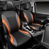 imageCAR PASS Jelly Leather Car Seat Covers Full SetWaterproof Automotive Seat Covers for Cars SUV Sedan TruckAirbag CompatibleSporty Universal Fit for Cute Women Girl Black and RedBlack Orange