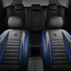 imageCAR PASS Nappa Leather Car Seat Covers Front Seats Luxury Seat Protector for Cars Waterproof AntiSlip Seat Cushion Armrest Compatible Airbag Universal for Sedan SUV Pickup Truck Auto Black RedBlack Blue