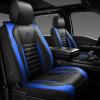 imageCAR PASS Nappa Leather Car Seat Covers Front Seats Luxury Seat Protector for Cars Waterproof AntiSlip Seat Cushion Armrest Compatible Airbag Universal for Sedan SUV Pickup Truck Auto Black RedBlack Blue