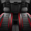 imageCAR PASS Nappa Leather Car Seat Covers Front Seats Luxury Seat Protector for Cars Waterproof AntiSlip Seat Cushion Armrest Compatible Airbag Universal for Sedan SUV Pickup Truck Auto Black RedBlack Red