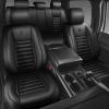 imageCAR PASS Nappa Leather Car Seat Covers Front Seats Luxury Seat Protector for Cars Waterproof AntiSlip Seat Cushion Armrest Compatible Airbag Universal for Sedan SUV Pickup Truck Auto Black RedBlack 5 Seats