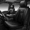 imageCAR PASS Nappa Leather Car Seat Covers Front Seats Luxury Seat Protector for Cars Waterproof AntiSlip Seat Cushion Armrest Compatible Airbag Universal for Sedan SUV Pickup Truck Auto Black RedBlack 5 Seats