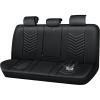 imageCAR PASS 3D Foam Faux Leather Car Seat Covers Front SeatsWaterproof Leather Front Seat Cover for CarUniversal Fit AntiSlip for SUV Truck Sedan AutomotiveArmrest Airbag CompatibleBlack and RedPure Black