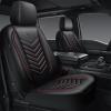 imageCAR PASS 3D Foam Faux Leather Car Seat Covers Front SeatsWaterproof Leather Front Seat Cover for CarUniversal Fit AntiSlip for SUV Truck Sedan AutomotiveArmrest Airbag CompatibleBlack and RedBlack and Red