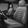 imageCAR PASS 3D Foam PU Leather Car Seat Covers Universal Seat Covers Front 2 for Trucks SUV Sedan Automotive Seat Covers Armrest Airbag Compatible Waterproof Comfortable Faux Nappa Leather Black Redall gray