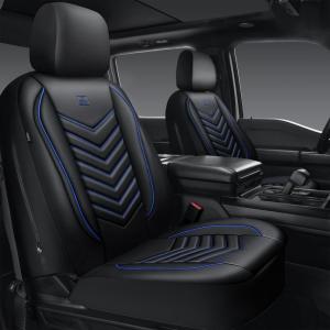 imageCAR PASS 3D Foam Faux Leather Car Seat Covers Front SeatsWaterproof Leather Front Seat Cover for CarUniversal Fit AntiSlip for SUV Truck Sedan AutomotiveArmrest Airbag CompatibleBlack and RedBlack and Blue