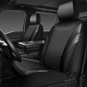 imageCAR PASS Jelly Leather Car Seat Covers Full SetWaterproof Automotive Seat Covers for Cars SUV Sedan TruckAirbag CompatibleSporty Universal Fit for Cute Women Girl Black and RedBlack Two Front