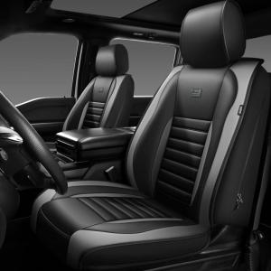 imageCAR PASS Nappa Leather Car Seat Covers Front Seats Luxury Seat Protector for Cars Waterproof AntiSlip Seat Cushion Armrest Compatible Airbag Universal for Sedan SUV Pickup Truck Auto Black RedBlack Gray