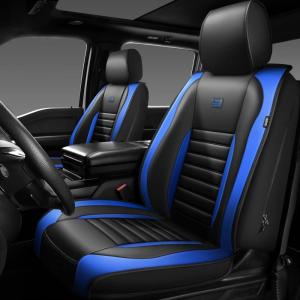 imageCAR PASS Nappa Leather Car Seat Covers Front Seats Luxury Seat Protector for Cars Waterproof AntiSlip Seat Cushion Armrest Compatible Airbag Universal for Sedan SUV Pickup Truck Auto Black RedBlack Blue