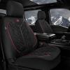 imageCAR PASS Waterproof Car Seat Covers Front SeatsNeoprene Seat Covers 3D Tyre EmbossedAllWeather Automotive Seat Cover NonSlip DurableUniversal Fit for SUVs Cars Trucks Airbag CompatibleBlack Red