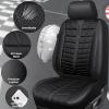 imageCAR PASS 3D Air Mesh Seat Covers for Car Leather Car Seat Cover Front SeatsBreathable Foam Premium Leather Mesh Front Seat Covers Universal Fit for Cars Sedans Trucks Vans SUVs Black RedAll Black Full Set