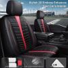 imageCAR PASS 3D Air Mesh Seat Covers for Car Leather Car Seat Cover Front SeatsBreathable Foam Premium Leather Mesh Front Seat Covers Universal Fit for Cars Sedans Trucks Vans SUVs Black RedBlack And Red Full Set
