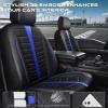 imageCAR PASS 3D Air Mesh Seat Covers for Car Leather Car Seat Cover Front SeatsBreathable Foam Premium Leather Mesh Front Seat Covers Universal Fit for Cars Sedans Trucks Vans SUVs Black RedBlack Blue Front Seat