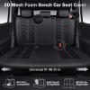 imageCAR PASS 3D Air Mesh Seat Covers for Car Leather Car Seat Cover Front SeatsBreathable Foam Premium Leather Mesh Front Seat Covers Universal Fit for Cars Sedans Trucks Vans SUVs Black RedRear Black