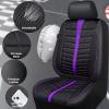 imageCAR PASS 3D Air Mesh Seat Covers for Car Leather Car Seat Cover Front SeatsBreathable Foam Premium Leather Mesh Front Seat Covers Universal Fit for Cars Sedans Trucks Vans SUVs Black RedBlack Purple Front Seat