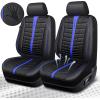 imageCAR PASS 3D Air Mesh Seat Covers for Car Leather Car Seat Cover Front SeatsBreathable Foam Premium Leather Mesh Front Seat Covers Universal Fit for Cars Sedans Trucks Vans SUVs Black RedBlack Blue Front Seat