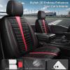 imageCAR PASS 3D Air Mesh Seat Covers for Car Leather Car Seat Cover Front SeatsBreathable Foam Premium Leather Mesh Front Seat Covers Universal Fit for Cars Sedans Trucks Vans SUVs Black RedBlack And Red Front Seat