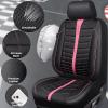 imageCAR PASS 3D Air Mesh Seat Covers for Car Leather Car Seat Cover Front SeatsBreathable Foam Premium Leather Mesh Front Seat Covers Universal Fit for Cars Sedans Trucks Vans SUVs Black RedBlack Pink Front Seat