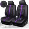 imageCAR PASS 3D Air Mesh Seat Covers for Car Leather Car Seat Cover Front SeatsBreathable Foam Premium Leather Mesh Front Seat Covers Universal Fit for Cars Sedans Trucks Vans SUVs Black RedBlack Purple Front Seat