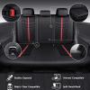 imageCAR PASS 3D Air Mesh Seat Covers for Car Leather Car Seat Cover Front SeatsBreathable Foam Premium Leather Mesh Front Seat Covers Universal Fit for Cars Sedans Trucks Vans SUVs Black RedBlack And Red Full Set