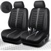 imageCAR PASS 3D Air Mesh Seat Covers for Car Leather Car Seat Cover Front SeatsBreathable Foam Premium Leather Mesh Front Seat Covers Universal Fit for Cars Sedans Trucks Vans SUVs Black RedBlack Gray Front Seat