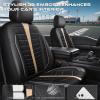 imageCAR PASS 3D Air Mesh Seat Covers for Car Leather Car Seat Cover Front SeatsBreathable Foam Premium Leather Mesh Front Seat Covers Universal Fit for Cars Sedans Trucks Vans SUVs Black RedBlack Beige Full Set