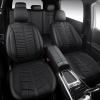 imageCAR PASS 3D Air Mesh Seat Covers for Car Leather Car Seat Cover Front SeatsBreathable Foam Premium Leather Mesh Front Seat Covers Universal Fit for Cars Sedans Trucks Vans SUVs Black RedAll Black Full Set