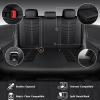imageCAR PASS 3D Air Mesh Seat Covers for Car Leather Car Seat Cover Front SeatsBreathable Foam Premium Leather Mesh Front Seat Covers Universal Fit for Cars Sedans Trucks Vans SUVs Black RedAll Black Full Set