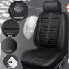 imageCAR PASS 3D Air Mesh Seat Covers for Car Leather Car Seat Cover Front SeatsBreathable Foam Premium Leather Mesh Front Seat Covers Universal Fit for Cars Sedans Trucks Vans SUVs Black RedAll Black Front Seat