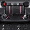 imageCAR PASS 3D Air Mesh Seat Covers for Car Leather Car Seat Cover Front SeatsBreathable Foam Premium Leather Mesh Front Seat Covers Universal Fit for Cars Sedans Trucks Vans SUVs Black RedBlack Pink Full Set