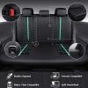 imageCAR PASS 3D Air Mesh Seat Covers for Car Leather Car Seat Cover Front SeatsBreathable Foam Premium Leather Mesh Front Seat Covers Universal Fit for Cars Sedans Trucks Vans SUVs Black RedBlack Mint Full Set