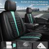 imageCAR PASS 3D Air Mesh Seat Covers for Car Leather Car Seat Cover Front SeatsBreathable Foam Premium Leather Mesh Front Seat Covers Universal Fit for Cars Sedans Trucks Vans SUVs Black RedBlack Mint Front Seat