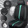 imageCAR PASS 3D Air Mesh Seat Covers for Car Leather Car Seat Cover Front SeatsBreathable Foam Premium Leather Mesh Front Seat Covers Universal Fit for Cars Sedans Trucks Vans SUVs Black RedBlack Mint Front Seat