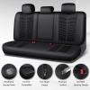 imageCAR PASS 3D Air Mesh Seat Covers for Car Leather Car Seat Cover Front SeatsBreathable Foam Premium Leather Mesh Front Seat Covers Universal Fit for Cars Sedans Trucks Vans SUVs Black RedRear Black