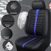 imageCAR PASS 3D Air Mesh Seat Covers for Car Leather Car Seat Cover Front SeatsBreathable Foam Premium Leather Mesh Front Seat Covers Universal Fit for Cars Sedans Trucks Vans SUVs Black RedBlack Blue Front Seat