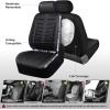 imageCAR PASS 3D Air Mesh Seat Covers for Car Leather Car Seat Cover Front SeatsBreathable Foam Premium Leather Mesh Front Seat Covers Universal Fit for Cars Sedans Trucks Vans SUVs Black RedAll Black Full Set