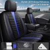 imageCAR PASS 3D Air Mesh Seat Covers for Car Leather Car Seat Cover Front SeatsBreathable Foam Premium Leather Mesh Front Seat Covers Universal Fit for Cars Sedans Trucks Vans SUVs Black RedBlack Blue Full Set