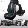 imageCAR PASS 3D Air Mesh Seat Covers for Car Leather Car Seat Cover Front SeatsBreathable Foam Premium Leather Mesh Front Seat Covers Universal Fit for Cars Sedans Trucks Vans SUVs Black RedBlack Mint Front Seat