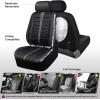 imageCAR PASS 3D Air Mesh Seat Covers for Car Leather Car Seat Cover Front SeatsBreathable Foam Premium Leather Mesh Front Seat Covers Universal Fit for Cars Sedans Trucks Vans SUVs Black RedBlack Gray Front Seat